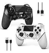 AceGamer 2 Pack for PS4 Controller, Wireless Controller for PS4/Pro/Slim/PC, with Non-Slip Grip o...