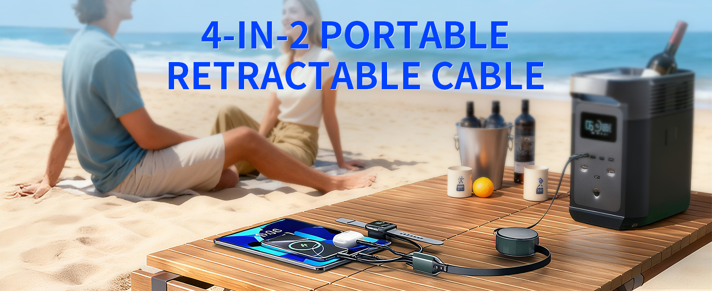 charger for iphone and iwatch travel retractable multi charging cable retractable chargers