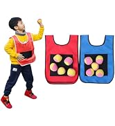 balacoo 12pcs Sticky Ball Vest for Kids-Children Throwing Ball Game Vest with Soft Balls for Kids...