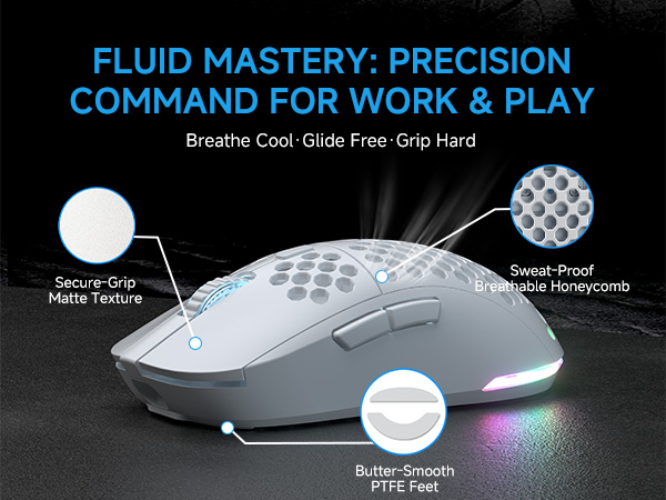 honycomb mouse - matte white