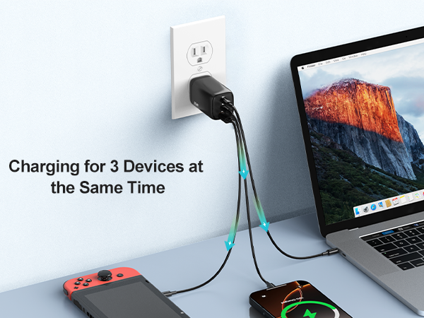 3-Port Fast Wall Charger