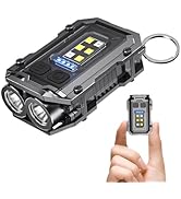 BoomFun Pocket EDC Flashlight Rechargeable, 500 Lumens Keychain Flashlight Small LED Light for Wo...