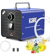 Ozone Generator 45,000mg/h with 600mg/h Water Mode – High Capacity O3 Air Purifier &amp; Odor Elimina...