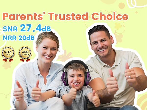 Dr.meter Noise Cancelling Headphones for Kids Ear Protection Hearing Protection Ear Muffs Adults