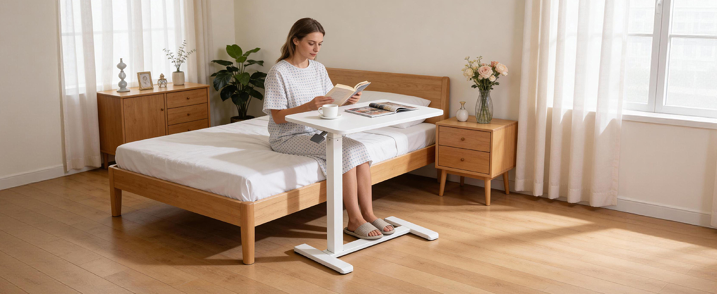 Hospital Bed Table Mobile Laptop Standing Desk