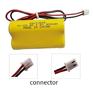 3.6v 900mah ni-cd exit sign emergency light battery