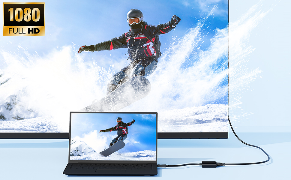 Connect a laptop to a large screen monitor