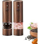 NCONCO Electric Salt and Pepper Grinder Set, 2 Pack Rechargeable Automatic Mill with LED Light Ad...