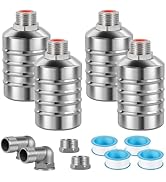 JUXILPP 4pcs 304 Stainless Steel Automatic Float Valve 1/2" and 3/4" Connection Types Precise Con...