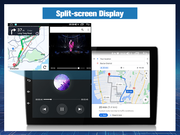 Split-screen display