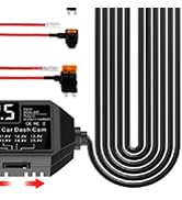 Dash Cam Hardwire Kit USB C, 12V-24V to 5V Type C Hardwire Kit with LED Voltmeter, 4-Level Adjust...