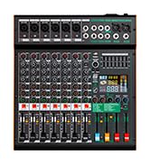 Depusheng TG8 professional dj audio mixer 8 channel input and dual group output with 99-bit dps r...