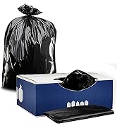 Plasticplace Contractor Trash Bags 40-45 Gallon ¦ 3.0 Mil ¦ Black Heavy Duty Garbage Bag ¦ 40” x ...