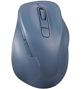 ELECOM Bluetooth Wireless Ergonomic Shape Mouse, Silent Click, Right Hand 2000DPI, 5 Buttons, Opt...