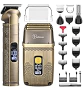 Hatteker Professional Hair Clipper Electric Razor Foil Shavers for Men Body Nose Ear Hair Groomin...