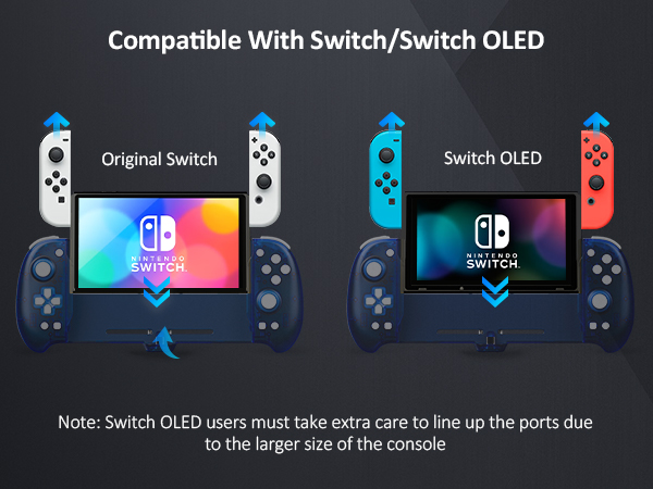 The controller is compatible with both Switch OLED and Switch consoles.