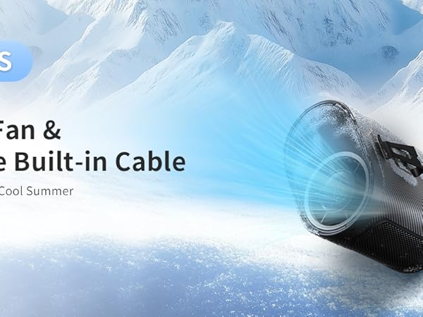 ICEBIRDS waist clip fan &amp;amp;amp; Retractable build-in cable