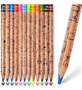 nsxsu 12 Jumbo Colored Pencils for Kids, Triangle Thick Coloring Pencils, Fat Color Pencil Set fo...