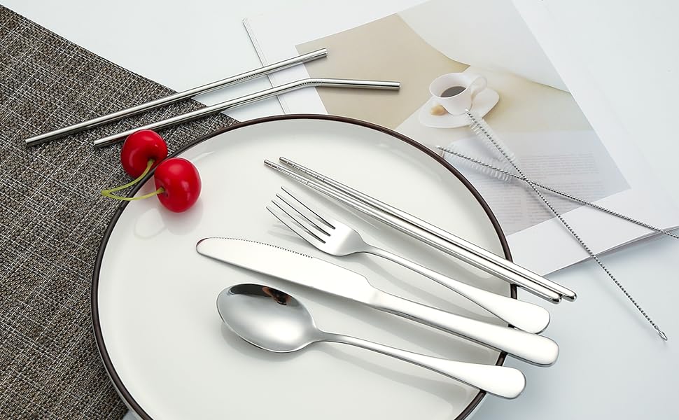 fork spoon and knife set
