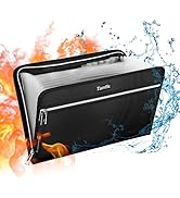 Fireproof Safe Accordion File Organizer Bag Folder,Waterproof Expanding Filing Folder with 14 Poc...
