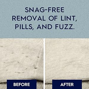 snag free removal of link, pills, and fuzz