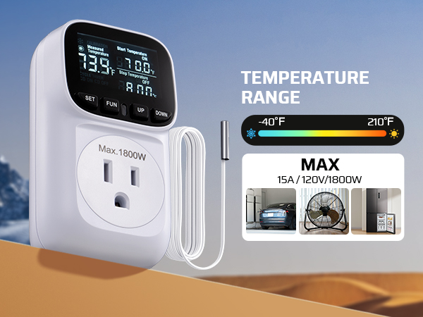 Digital Temperature Controller Thermostat Outlet