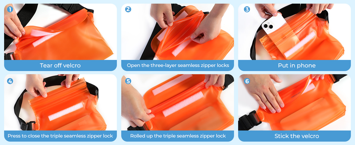Waterproof Phone Pouch with Adjustable Waist Strap