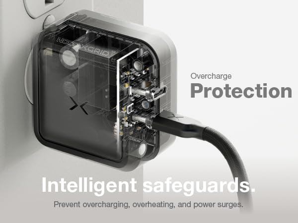 Equipped with intelligent safeguards to prevent overcharging, overheating, power surges - UL listed