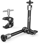 SMALLRIG Clamp w/ 1/4" and 3/8" Thread and 9.8 Inches Adjustable Friction Power Articulating Magi...