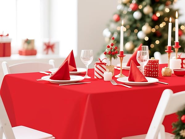 Red Plastic Tablecloth