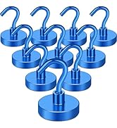 MIKEDE Magnetic Hooks, 80Lbs Strong Neodymium Magnets with Hooks for Cruise, Heavy Duty Earth Mag...