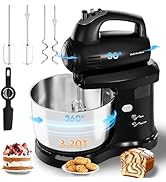 Stand Mixer Automatic Electric Kitchen Mixer - Smart 3.2 QT Small Standing & Hand Mixer with Auto...
