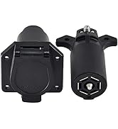 Oyviny 7 Pin Trailer Connector Male &amp; Female, 7 Way Female and Male Trailer Plug Splice Kit, RV 7...