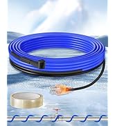 WILAWELS 12Ft Water Pipe Heating Cable, 5W Constant Power Self-Regulating Heating Cable, 5W/FT, I...