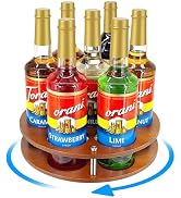 SHILFID Rotating Coffee Syrup Organizer Rack,Syrup Bottle Stand Holder for Coffee Syrup Station,7...