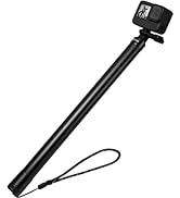TELESIN Long Selfie Stick Pole Invisible- 3M/118 Inch Carbon Fiber Waterproof Underwater Monopod ...