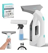 HAUSHOF Electric Window Vacuum Squeegee 11", Vacuum Squeegee Cordless Cleaner Tool Set, Window Va...