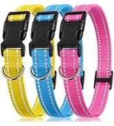 PetJoy Replacement Strap for E-Collar with Reflective Strip &amp; D-Ring – 3 Pack Adjustable Nylon Co...