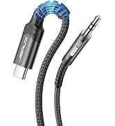 JSAUX USB C to 3.5mm Audio Aux Jack Cable [3.3ft], USB Type C to 3.5mm Headphone Stereo Cord Car ...