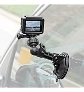Powerful Suction Cup Camera Car Mount with Tripod Adapter and Phone Holder for GoPro Hero 11/10/9...
