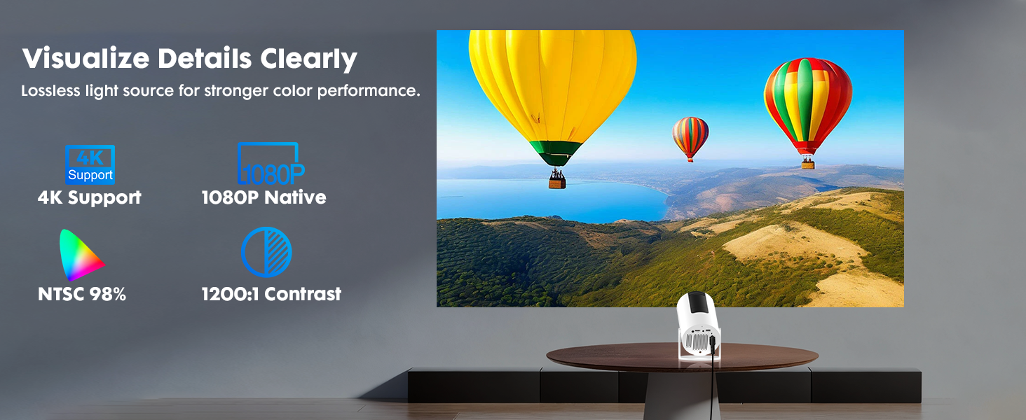 wireless projector with wifi and bluetooth