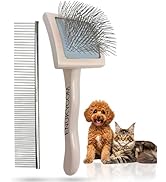 Grooming Dog Slicker Brush for Toy Poodle, Small Doodles &amp; Maine Coon Cats - Best Dog Brush for C...