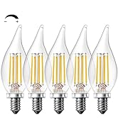 DAYBETTER Candelabra LED Light Bulbs, Chandelier Light Bulbs, LED Candelabra Bulbs 60 Watt Equiva...