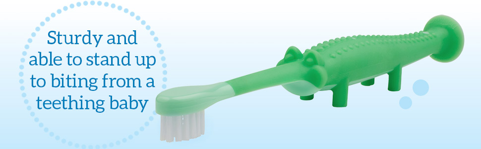 Sturdy and able to stand up to biting from a teething baby