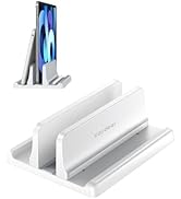 Vaydeer Vertical Laptop Stand Holder Plastic Adjustable Desktop Notebook Dock Space-Saving 3 in 1...