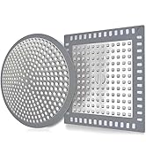 2Pcs Hair Catcher Shower Drain 4.72", All-in-One Universal Sink &amp; Shower Strainer Stops Clogs, Ea...