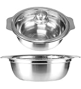 Food Grade Stainless Steel Shabu Shabu Hot pot Soup Cookware Multipurpose Pasta Pot Spaghetti Pot...