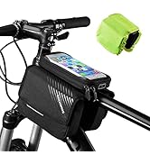 ROCKBROS Bike Frame Bag, Waterproof Top Tube Bike Bag, Large Storage Touch Screen Bike Cell Phone...