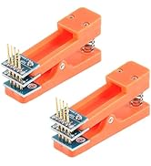 EC Buying 2Pcs 4Pin 2.54mm Single Row Test Clip Board Module Program Burning Clip Board 4 Pins PC...