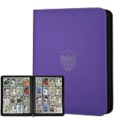 Trading Card Binder 16 Pocket, GERMUN PU Cover Card Binder for 1000+ Cards, Premium Trading Card ...